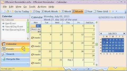 How to Use Efficient Reminder - Calendar and Appointment Manager?