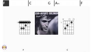 JEAN JACQUES GOLDMAN Puisque tu pars FCN GUITAR CHORDS & LYRICS