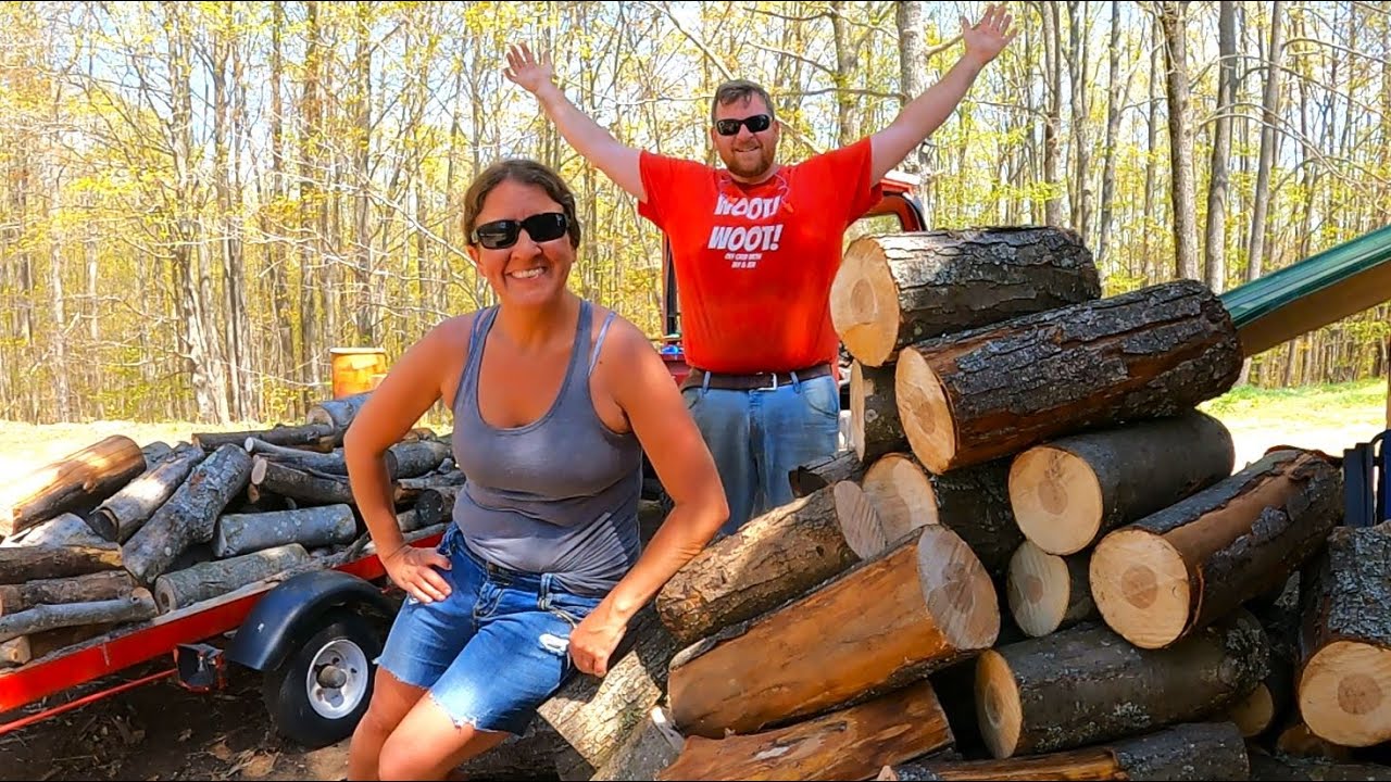 Preparing Firewood for Winter at the Off Grid Cabin.