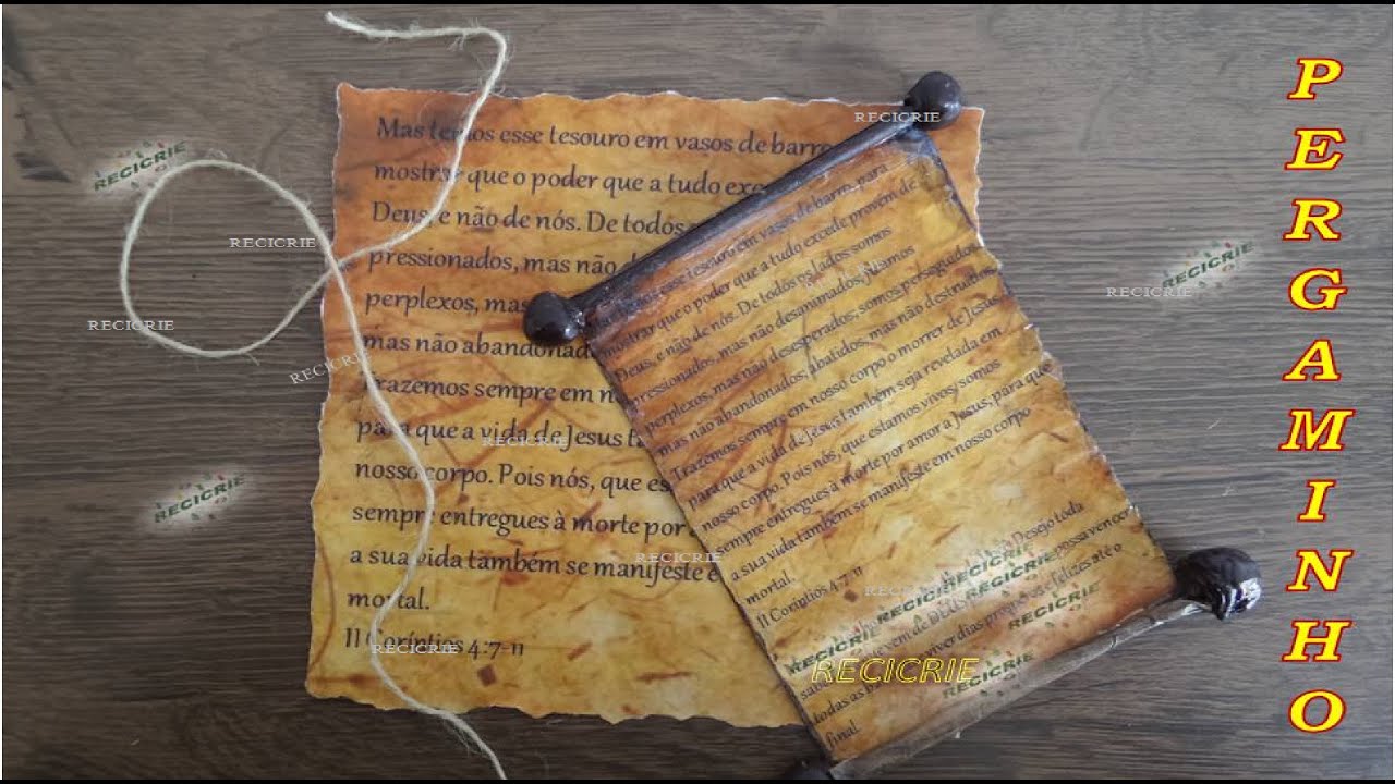 DIY-PERGAMINHO SUPER FÁCIL DE FAZER📜📜 - YouTube