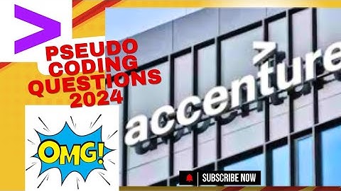 Accenture latest exam Pseudo coding questions with Answers #accenture #software