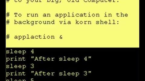Intro To Korn Shell - 21a - Running jobs in the background - intro