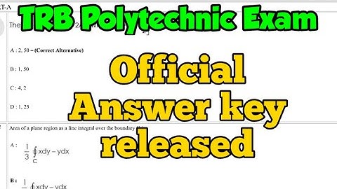 TRB official answer key 2021/trb polytechnic answer key 2021 pdf/trb polytechnic answer key/trb ece