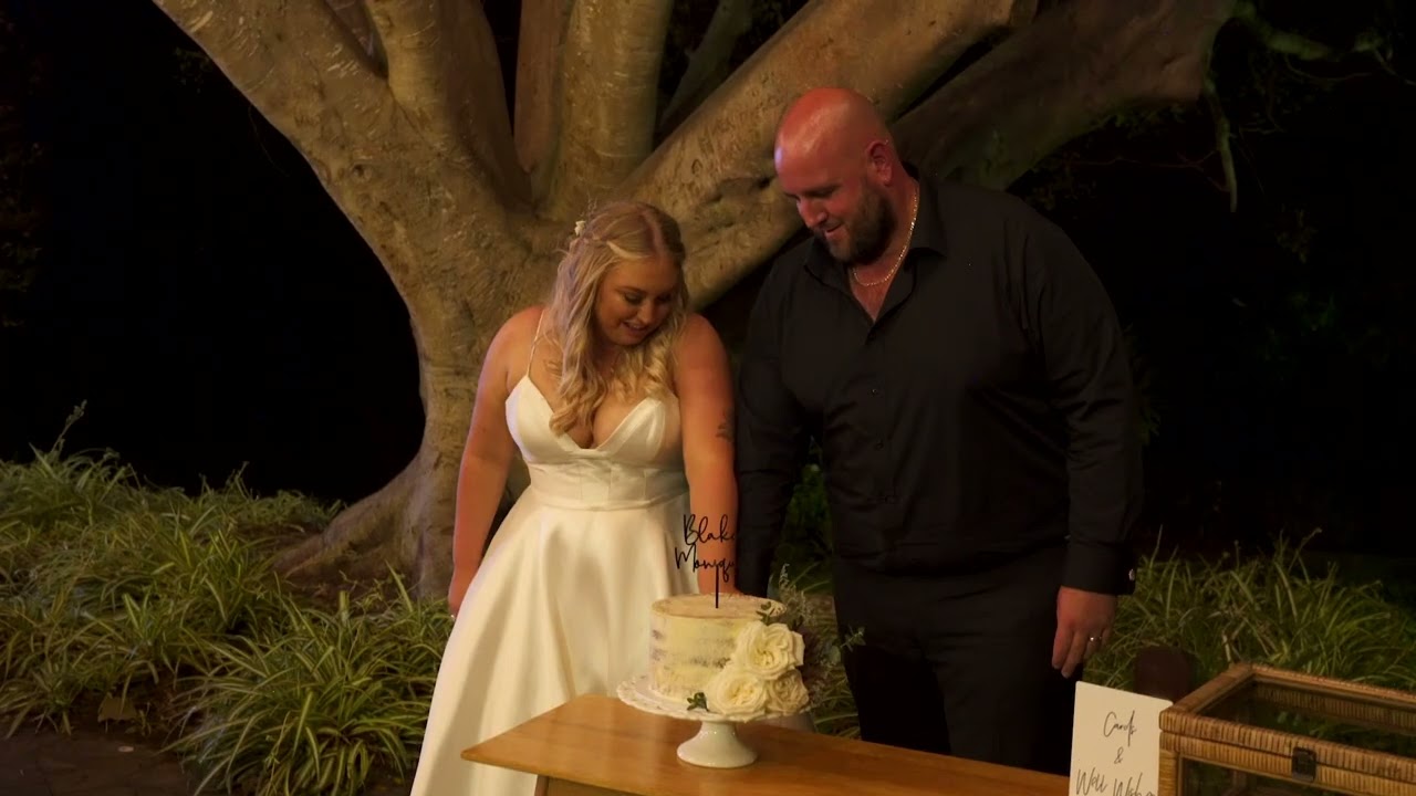 Monique & Blake wedding film still