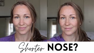 How to Make Your Nose Look Shorter: Nose contouring makeup // Long nose contouring