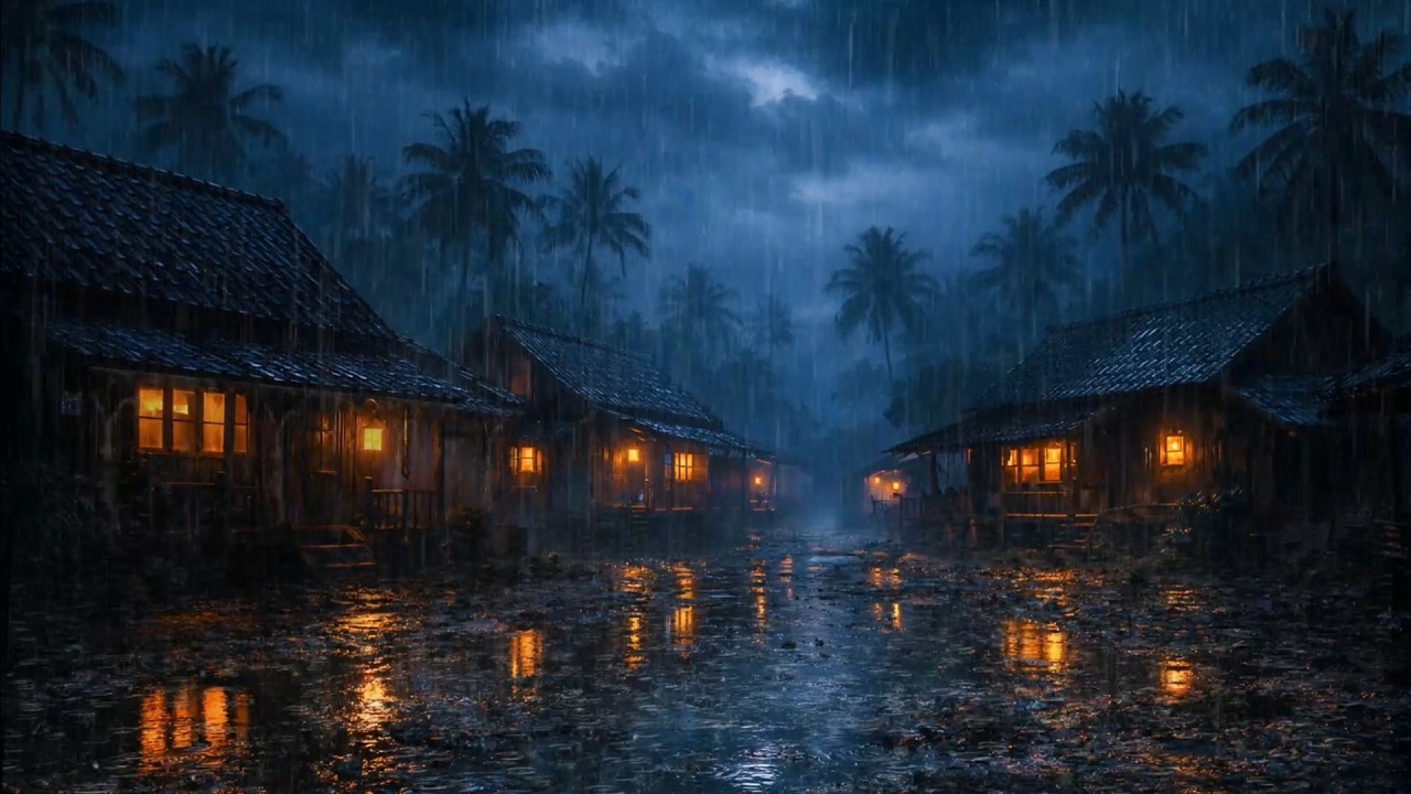 Relaxing Heavy Rain & Thunder Sounds For Deep Sleep, Insomnia Relief | Natural White Noise Reduction