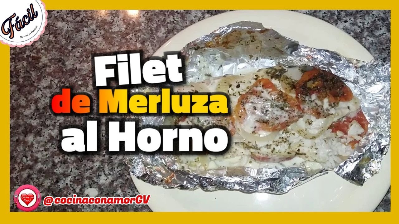 [ Mira ]👩🏽‍🍳🔸FILET de Merluza al Horno con PAPEL de Aluminio  | #recetacasera #recetafácil