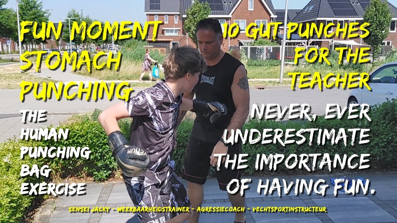 Sensei Jacky is eating body shots from his student having some belly