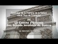 Ravivage de la flamme de la nation sous larc de triomphe par le cegig