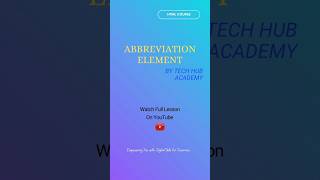 The Abbreviation Element #abbreviations #webdesign #coding #htmlcourse #htmlelements #techhubacademy