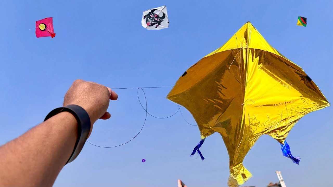5 pinni ki Patang loot Li | kite Looting new | kite catching | kite 😀