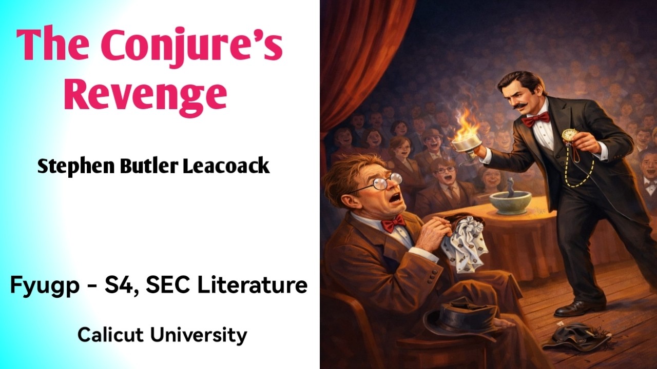 The Conjure's Revenge by Stephen Butler Leacoack summary in malayalam. Fyugp S4 SEC Literature