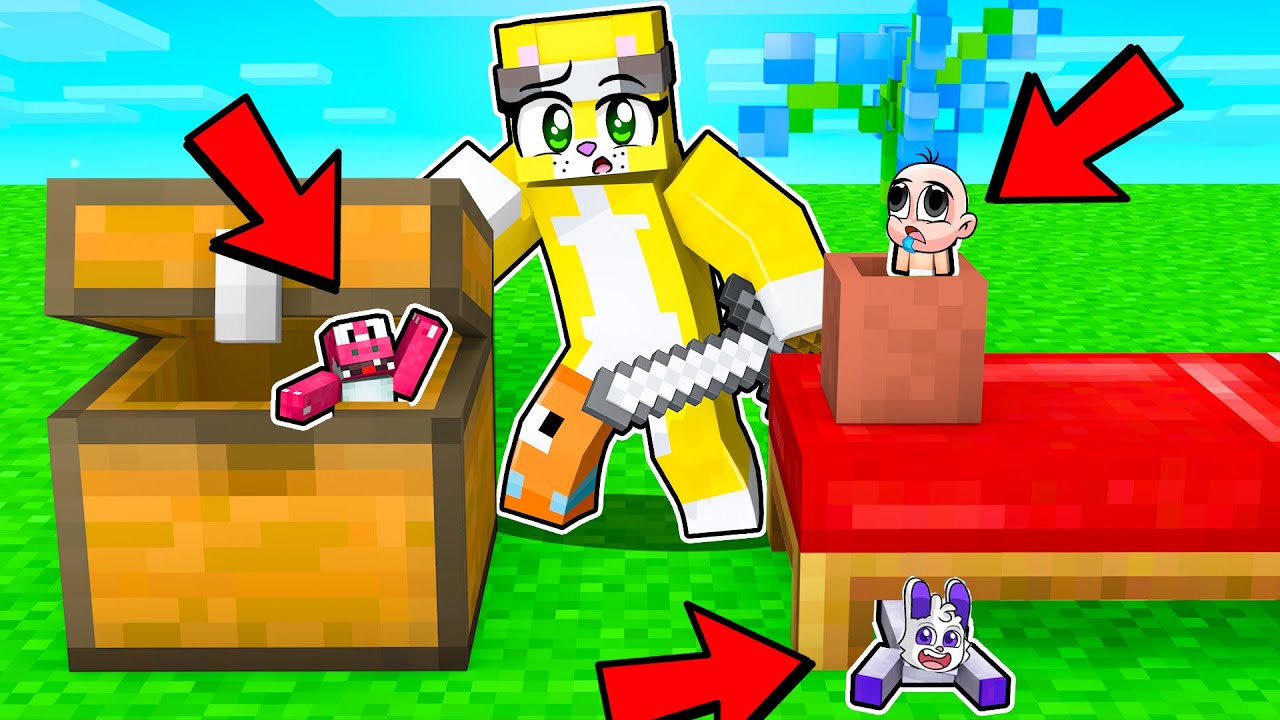 ¡El mejor ESCONDITE de 1 PIXEL  en MINECRAFT! 😂 MICHI MIAU,BEBE NOOB,CAPITAN WINKI en el ESCONDITE