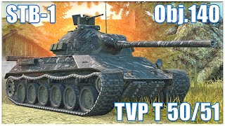 TVP T 50/51, Obj.140 & STB-1 ● Burning Games  WoT Blitz screenshot 3