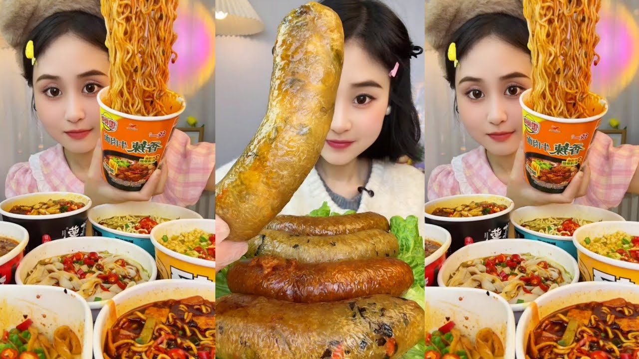 ASMR EATING SPICY AND HOT Korean Noodles 먹방 | Chinese Spicy Food ASMR 중국먹방 | ASMR Eating Video