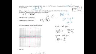 Rational Function- a refresher
