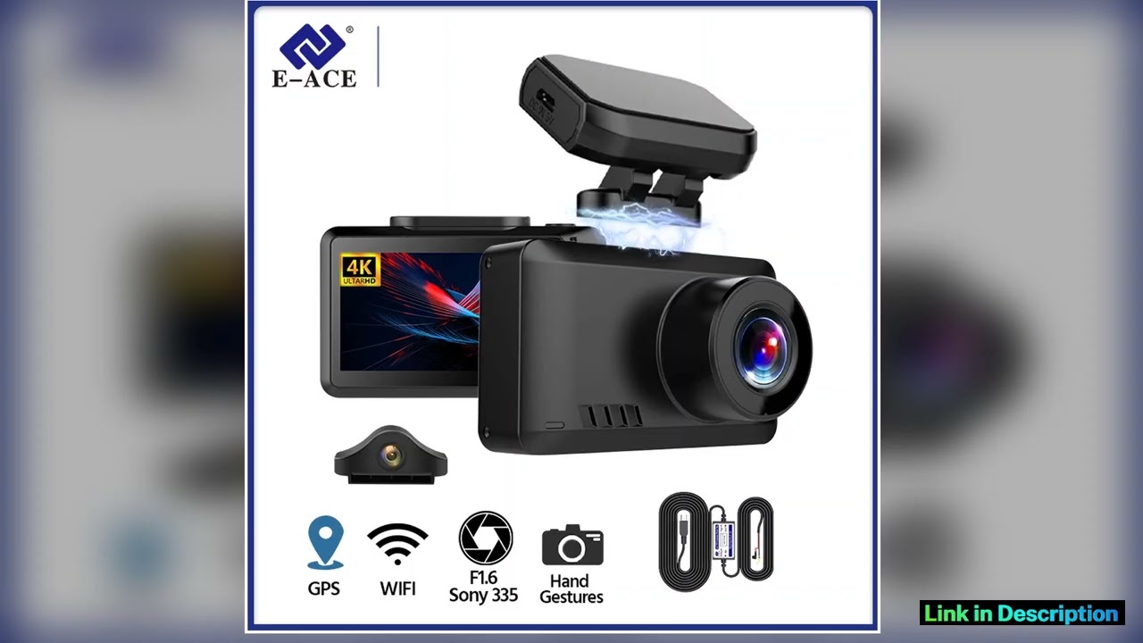 4K 2160P GPS WiFi Sony Dash Cam For Cars Front And Rear Dash Cameras Vehicle Black Box Support Rear