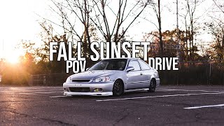 Fall Sunset POV Drive! | Slammed Honda Civic | POV drive/cruise