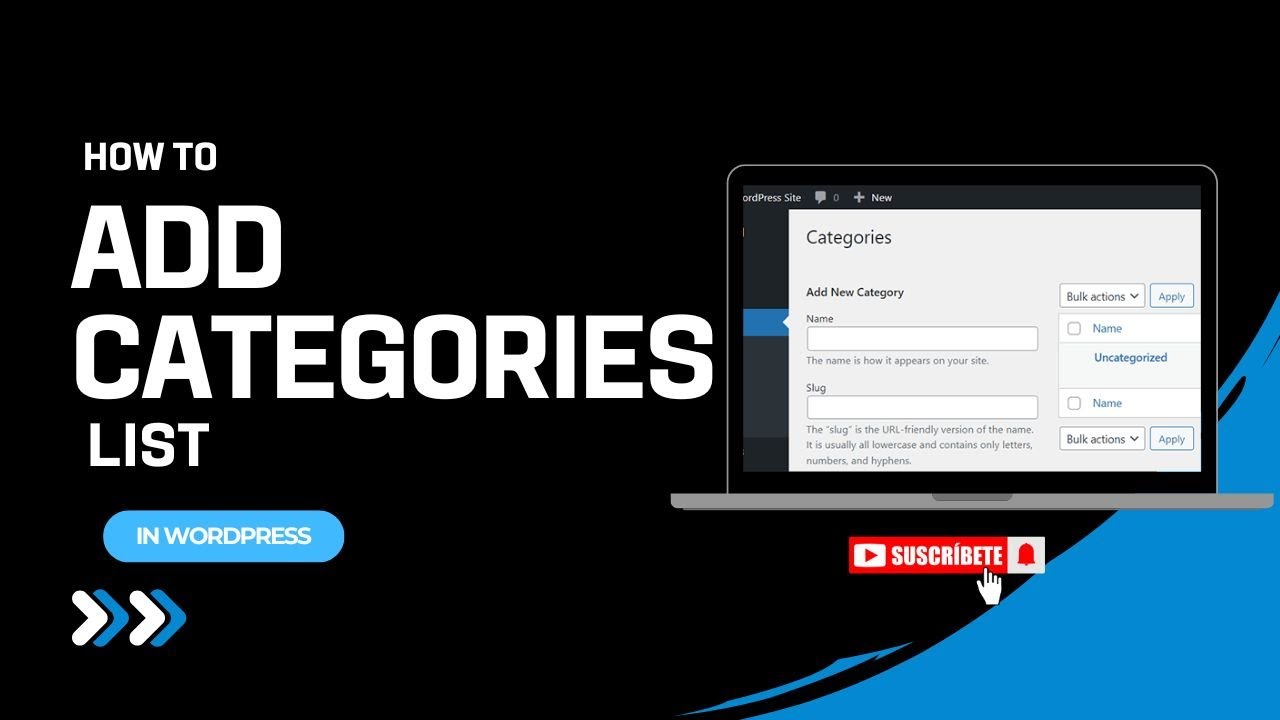 How To Add Categories List In WordPress - YouTube