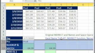 Excel Magic Trick #505: INDIRECT function 2-Way Lookup Date Trouble