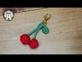 PARACORD CHERRY KEYCHAIN HOW TO MAKE！パラコードでさくらんぼキーホルダーの作り方