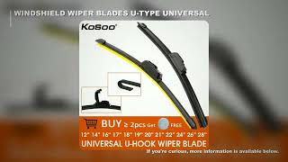 Car Windshield Wiper blades U-type Universal Soft Rubber Frameless Bracketless car wipers 12"14"16"1 screenshot 5