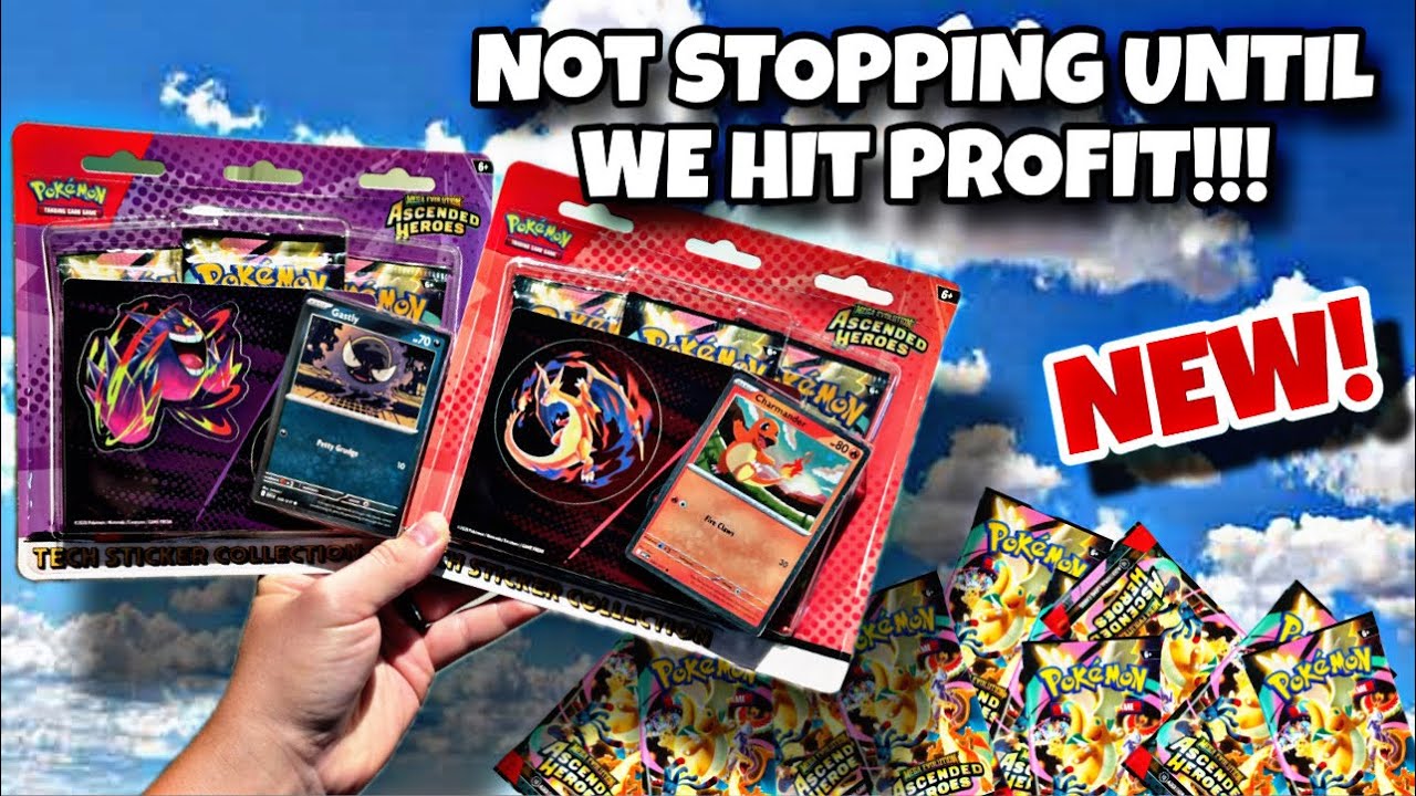 Открываем коллекции стикеров Pokémon Ascending Heroes, пока не получим прибыль! 
