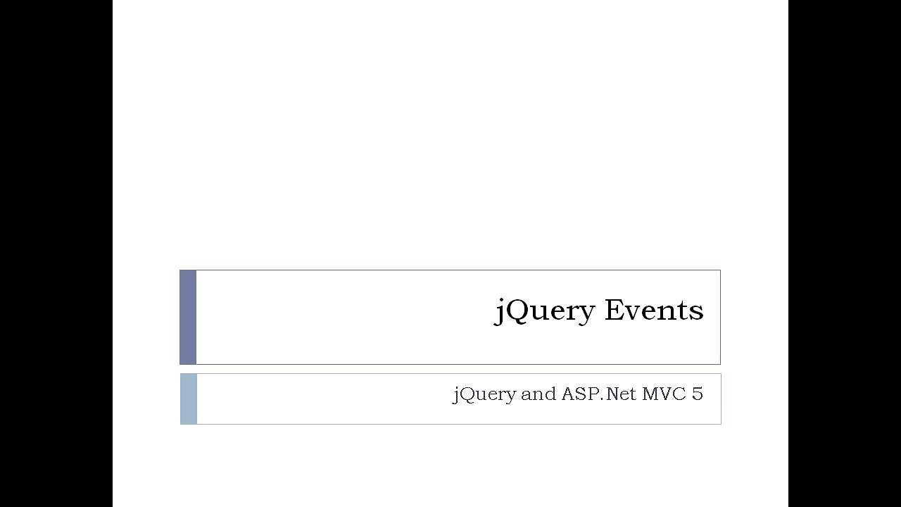 45 - jQuery Events - YouTube