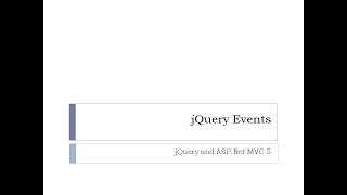 45 - jQuery Events
