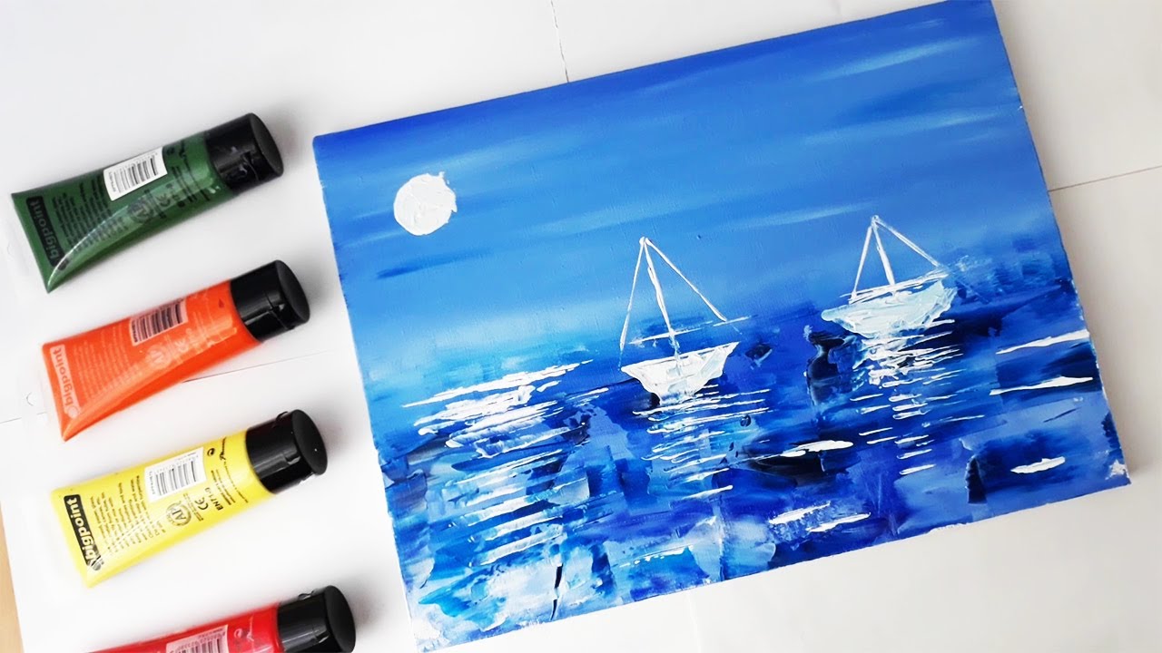 Kolay Soyut Tablo Cizimi Rahatlatici Video Easy Abstract Painting Demo Daily Art Therapy Youtube