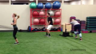 Shop Artificial Turf Now: https://www.greatmats.com/artificial-grass-turf.php

''Our fitness room previously had carpet for the flooring, and we were looking to update this space also,'' says Racquet and Fitness Center Assistant Manager and Fitness Coordinator Ali Molnar.  ''We wanted a material that was durable, shock-absorbent, hygienic, and versatile enough to handle speed and agility training in addition to circuit training and yoga classes.'' 

Finding that Greatmats V-Max turf met all of those demands, Ferris State University opted to install cover a nearly 1,700 sq. ft. space with the artificial turf. 

''The biggest response we have received from customers regarding the turf is how much better it feels on their feet and joints,'' Molnar said. ''I like that is has opened up so many more options for training customers and teaching classes.'' 

#GreatTurfFloor
#ArtificialGrass
#GymTurf