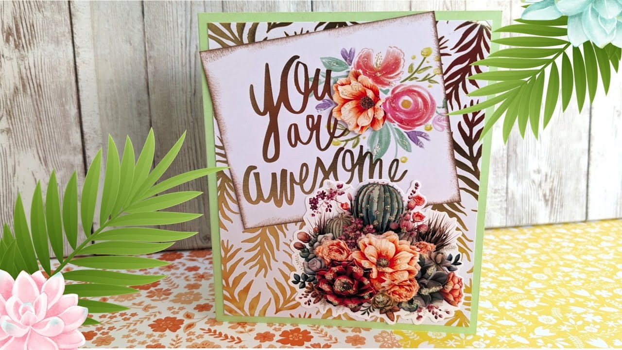 Colorful Succulents Card Toppers