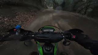 Riding off the mountain | Cow Mountain Rainy Day KLX 300 Dual Sport Adventure