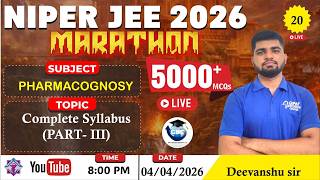 L-19 | Complete Syllabus III | Pharmacognosy | NIPER JEE 2026 Marathon | 5000+ screenshot 2