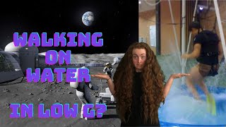 Walking on Water: Swimming on a Low Gravity Planet