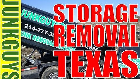 How to empty a storage unit in Frisco using a 12 yard trash dumpster / dfwjunkguys.com