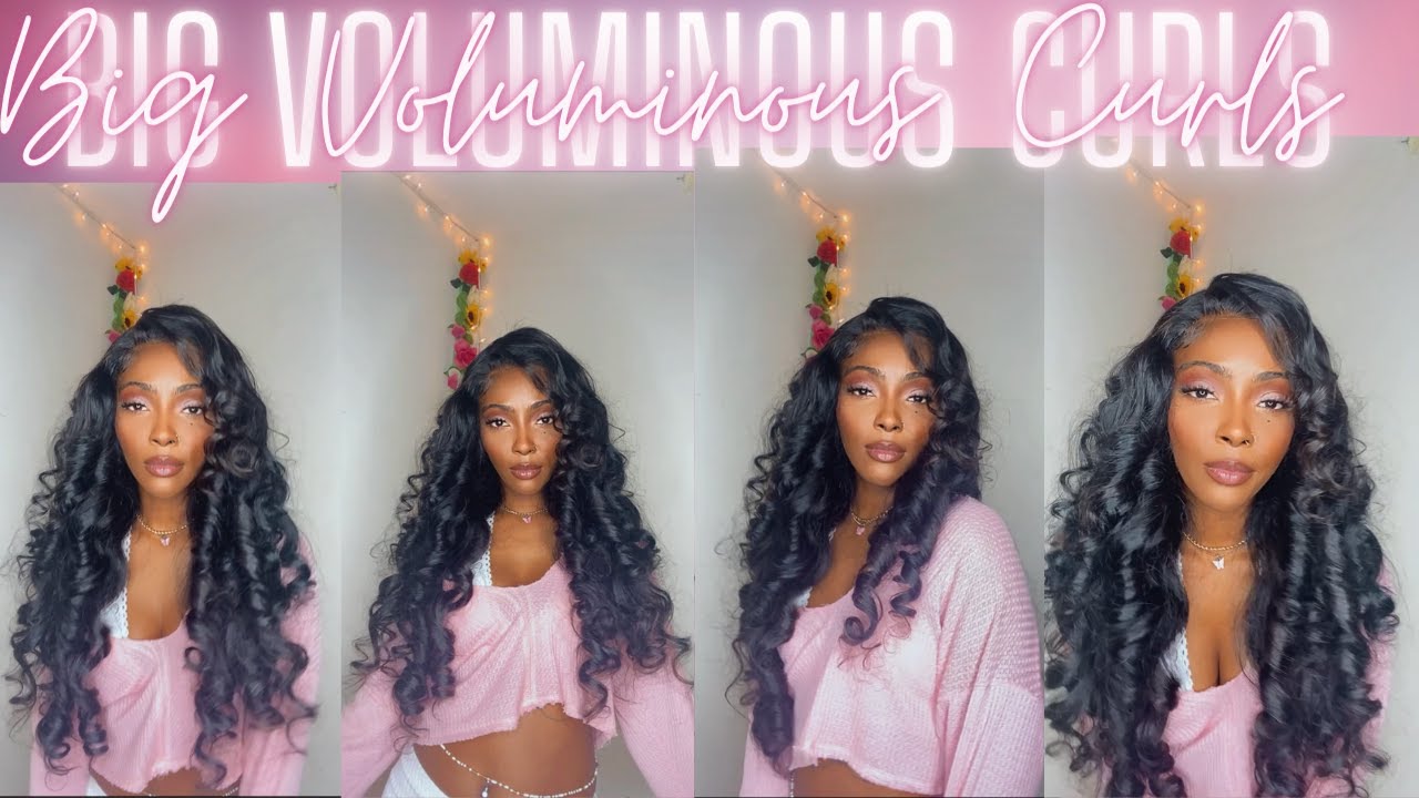 FLEXI ROD SET ON DEEP WAVE WIG FLUFFY FLEXI ROD SET BIG VOLUMINOUS