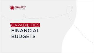 Gravity Software Financial Budgets Capabilities