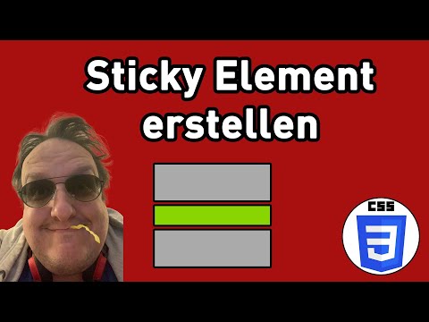 How to Create a Sticky Element with CSS and HTML (German Tutorial)