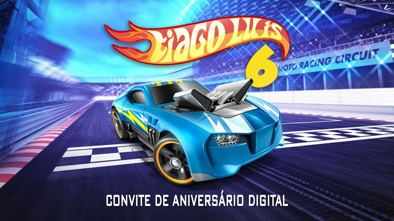 Convite Aniversário Animado Carros Lightning mcqueen dinoco