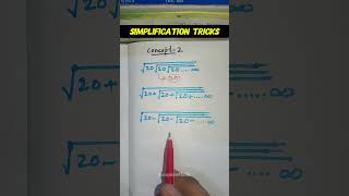 SIMPLIFICATION TRICK 🔥 #shorts #mathstricks #ssc #viralvideo