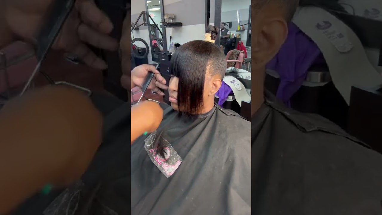 High Blunt Ponytail + Weave Adding w/Fringe Bangs
