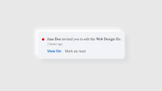 Facebook Style Notification Card UI Design | HTML CSS Beginner Friendly