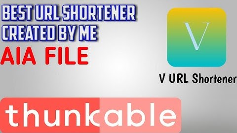 URL SHORTENER APP CREATED BY ME || AIA FILE || DOWNLOAD NOW