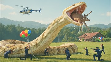 Heroic Rescue Team Saves Brave Deer🦌From Deadly Giant Python Attack! 