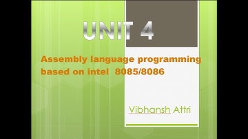 Introduction to Assembly Language Programming: 8085/8086 Tutorial