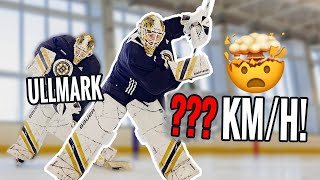 How hard can an NHL goalie shoot?! "Holy sh*t!!!" (eng sub)