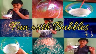 Bubble Inside Bubble TRICK |  Easy Science experiment| Home made Bubble Solution