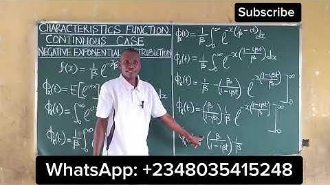 Negative Exponential Distribution | Derivation of its Characteristics Function @content-academy