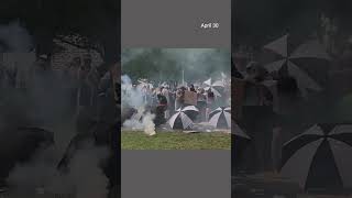 Police use tear gas on pro-Palestinian protesters at USF in Tampa